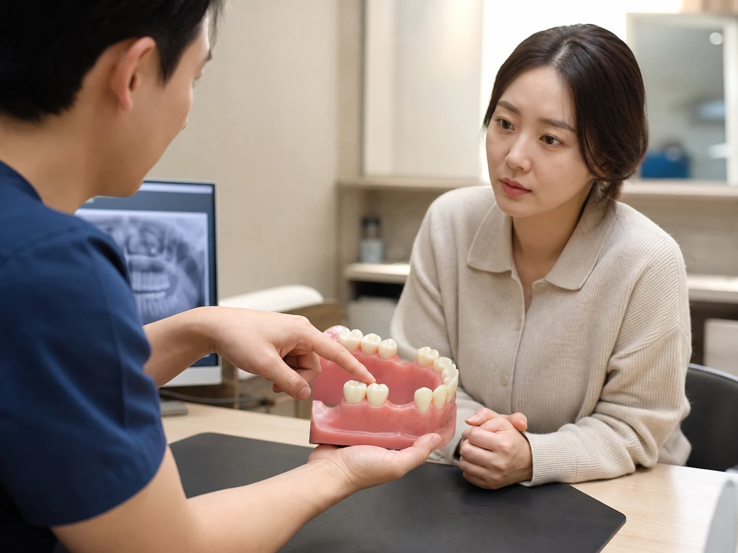 어금니 상실 치아 이동